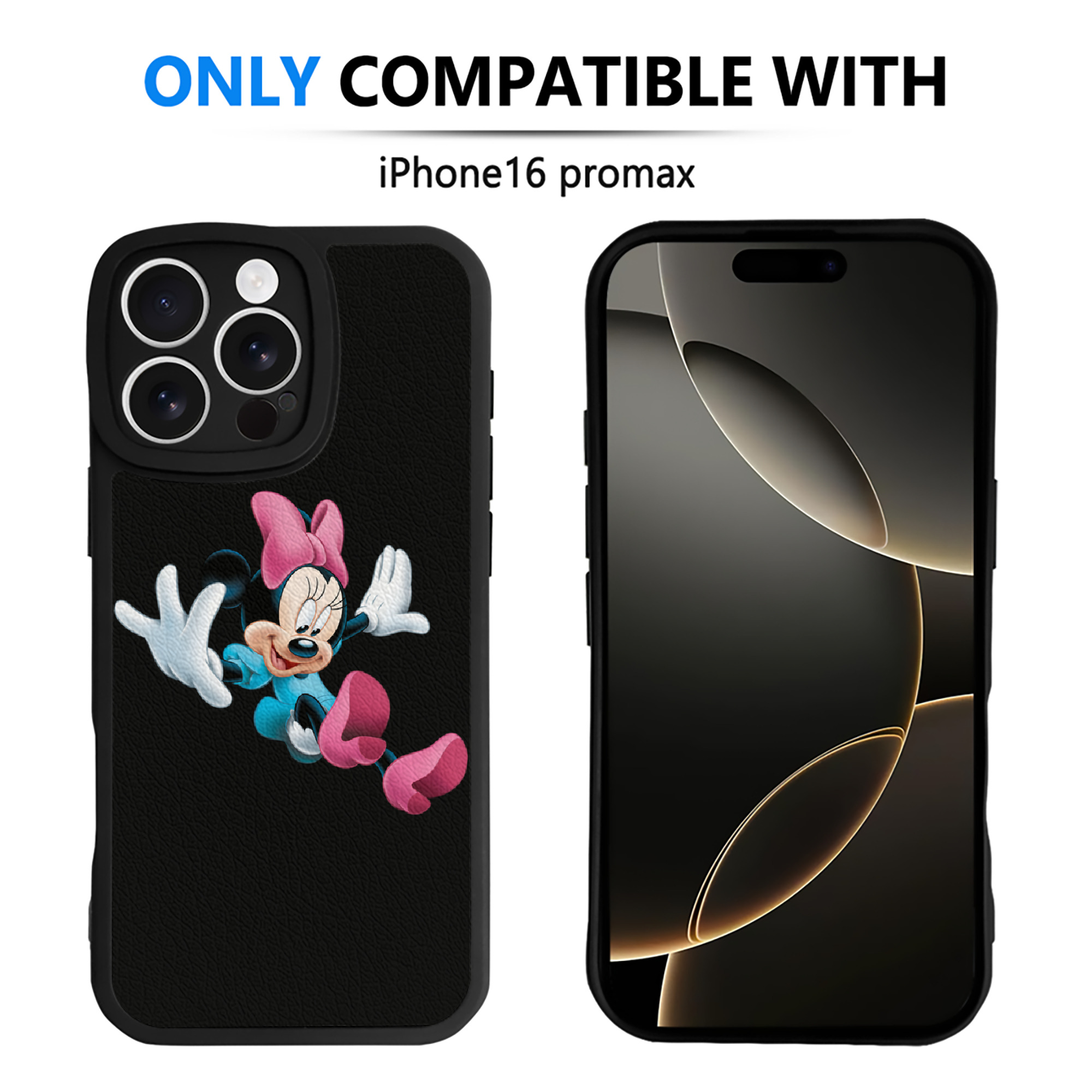 （画像用） ミッキーマウス Mickey Mouse 【iPhone 16シリーズ対応】シリコンスマホケース（レザー調） 材質：シリコン